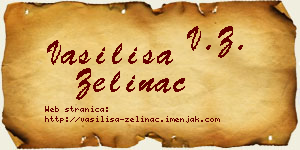 Vasilisa Zelinac vizit kartica